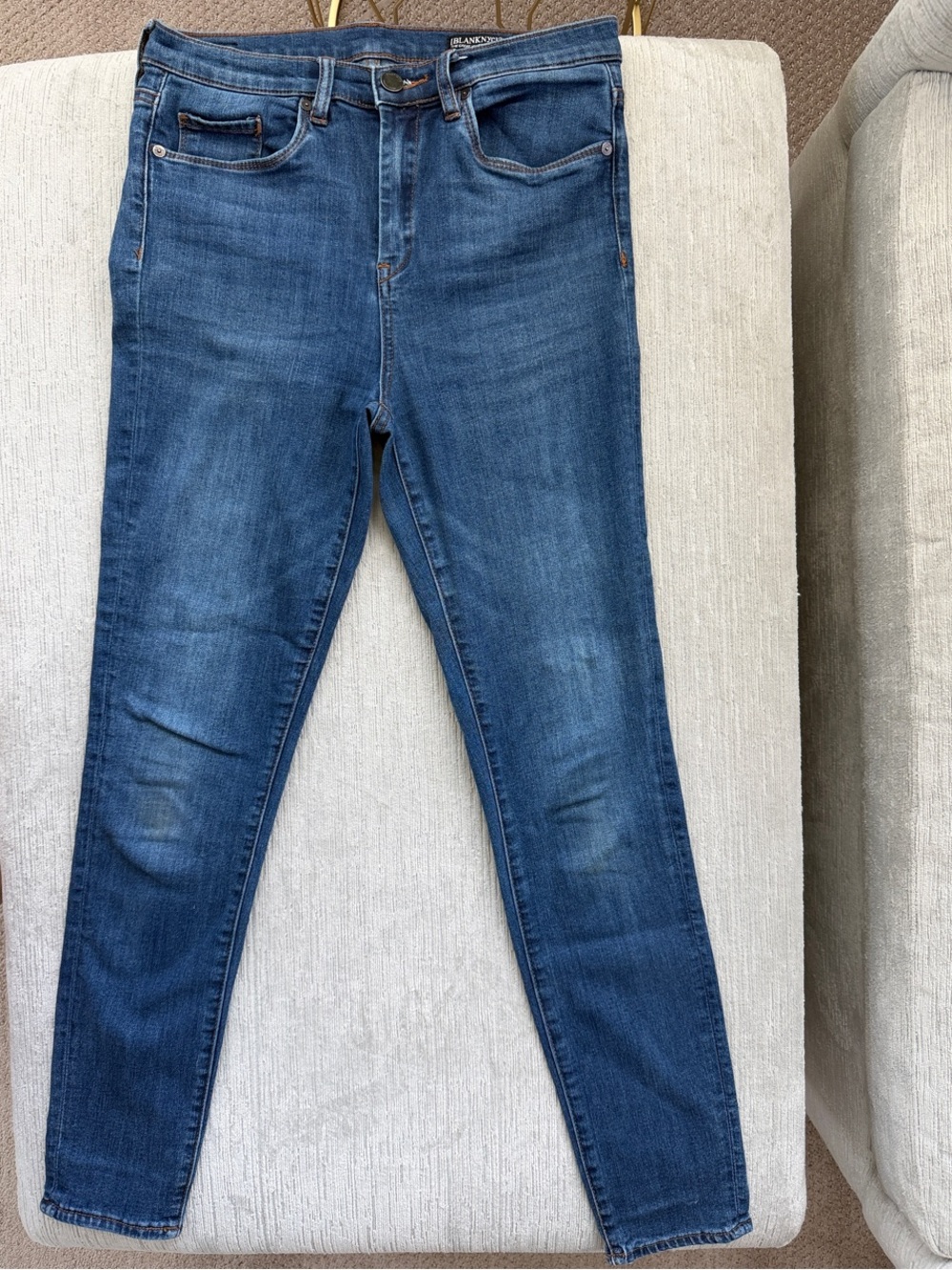 BlankNYC Skinny Jeans Medium Wash Stretch Denim Size 28